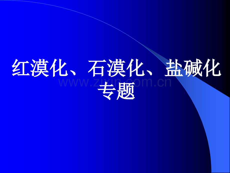 红漠化、石漠化、土地盐碱化专题.ppt_第1页