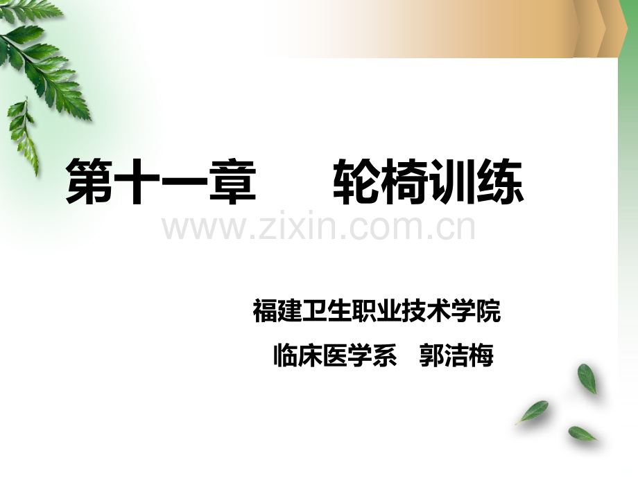 轮椅训练.ppt_第1页