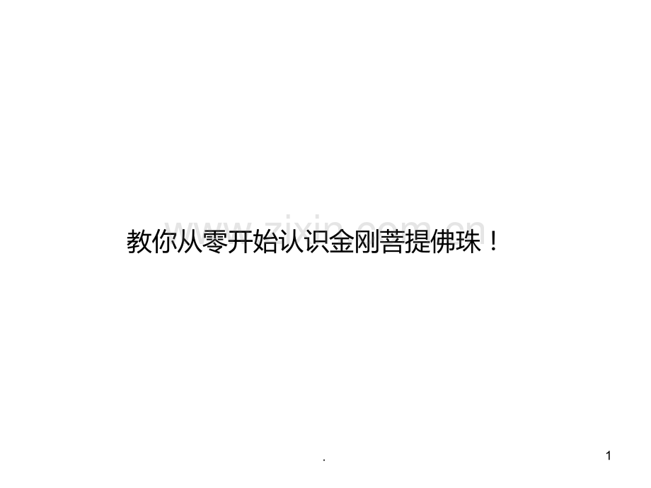 教你从零开始认识金刚菩提佛珠.ppt_第1页