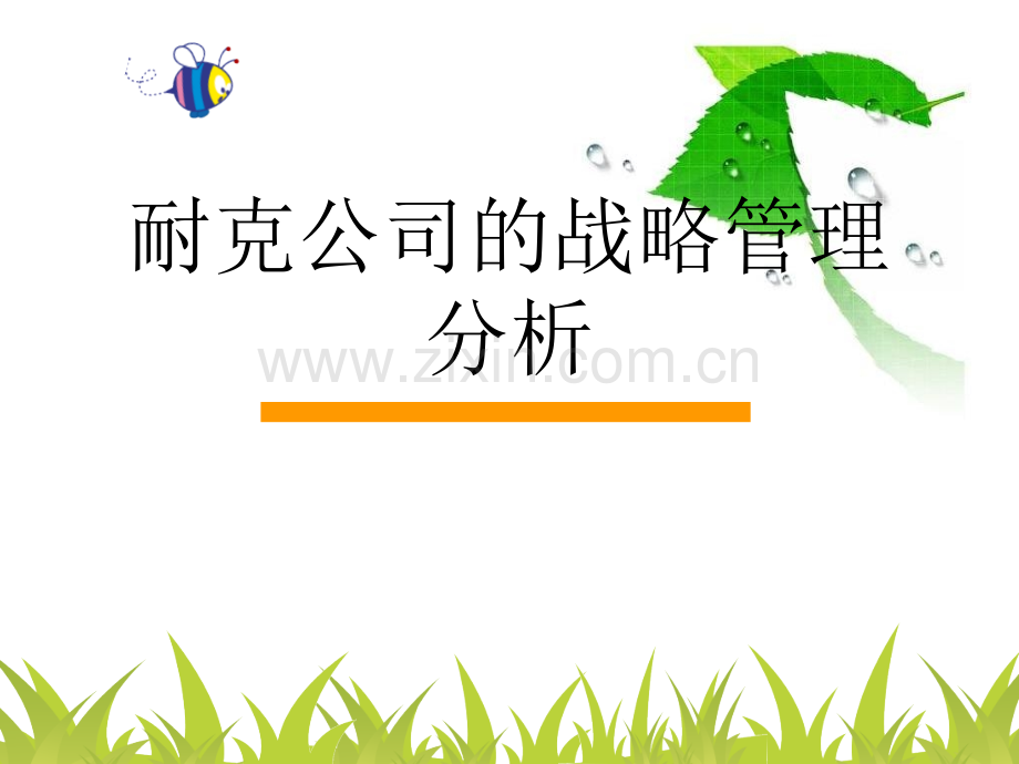 耐克公司的战略管理分析.ppt_第1页