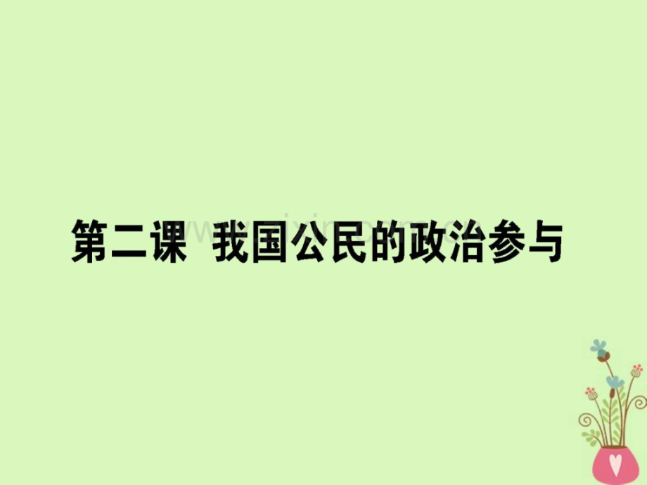 高考政治一轮复习公民政治生活2我国公.pptx_第1页