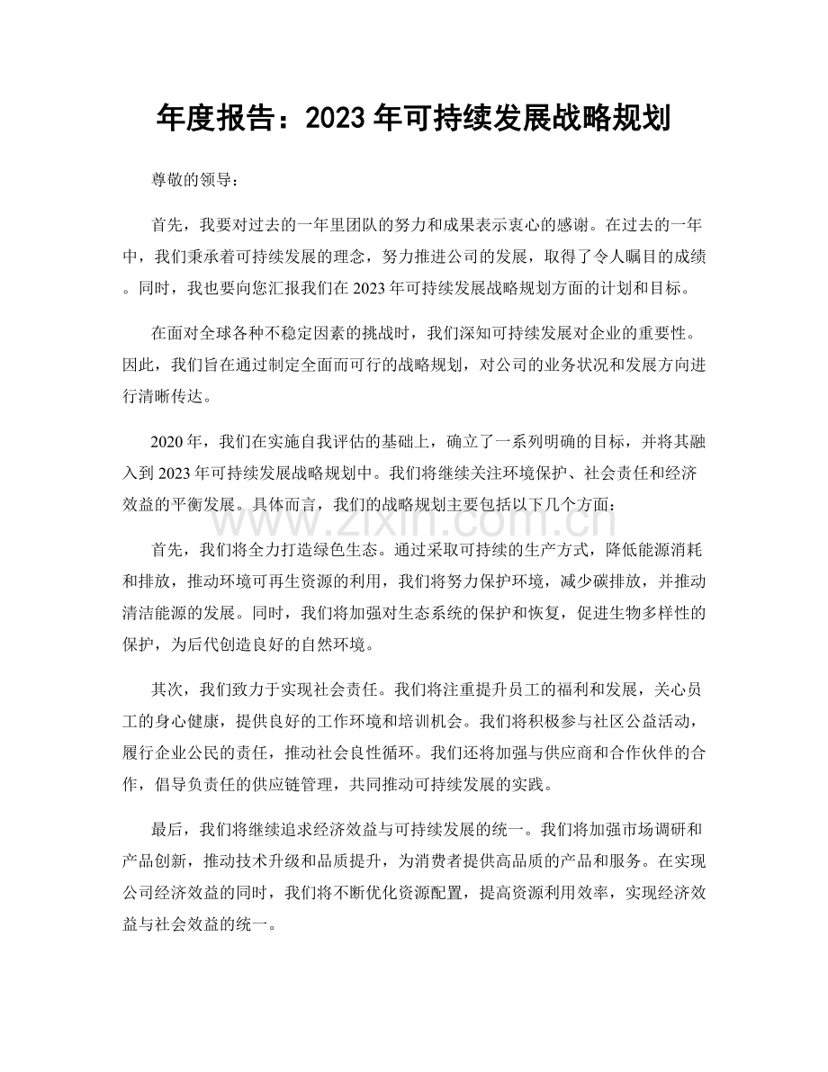 年度报告：2023年可持续发展战略规划.docx_第1页