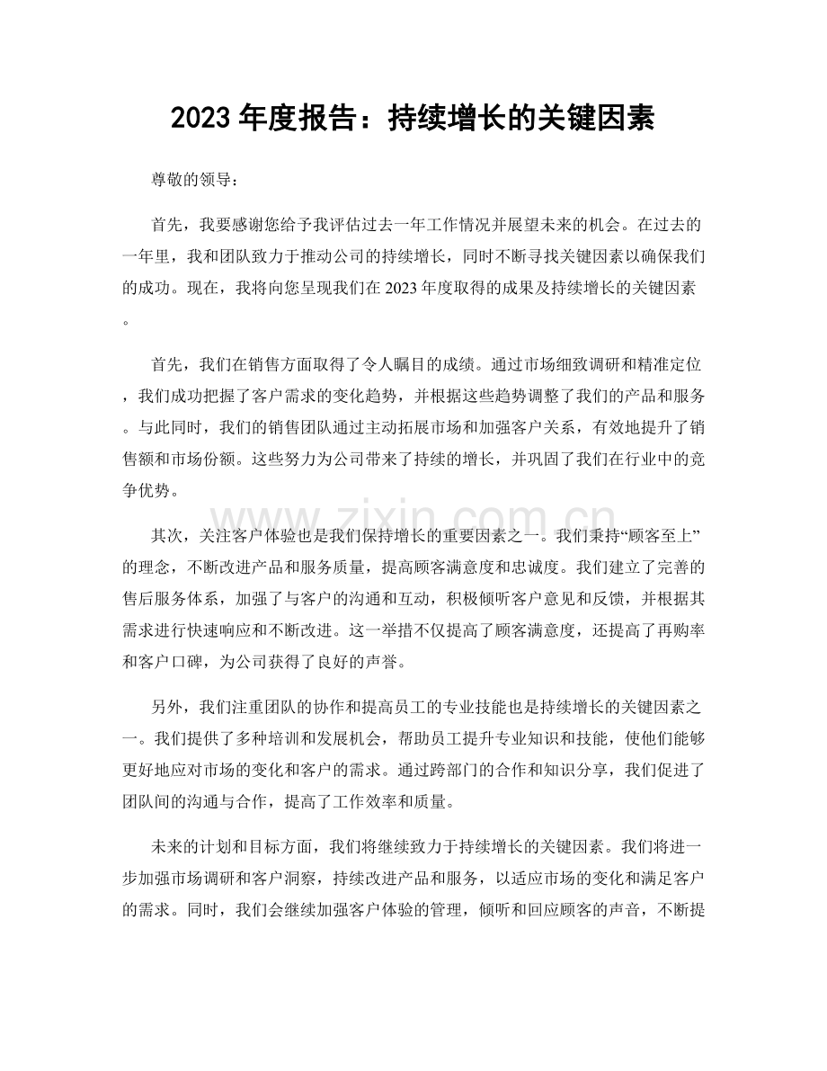 2023年度报告：持续增长的关键因素.docx_第1页