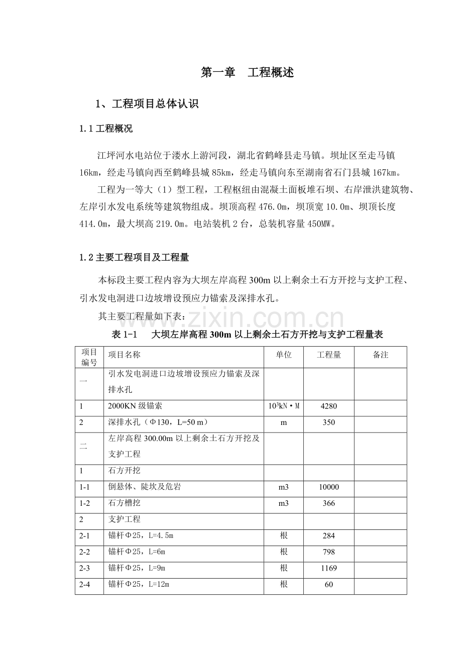 引水发电洞进口边坡预应力锚索施工组织设计.docx_第1页