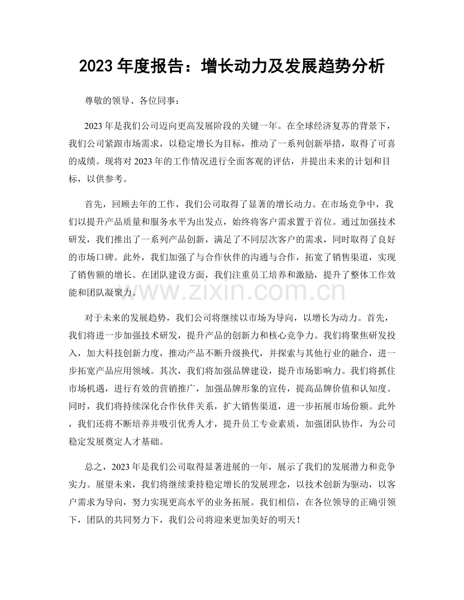 2023年度报告：增长动力及发展趋势分析.docx_第1页