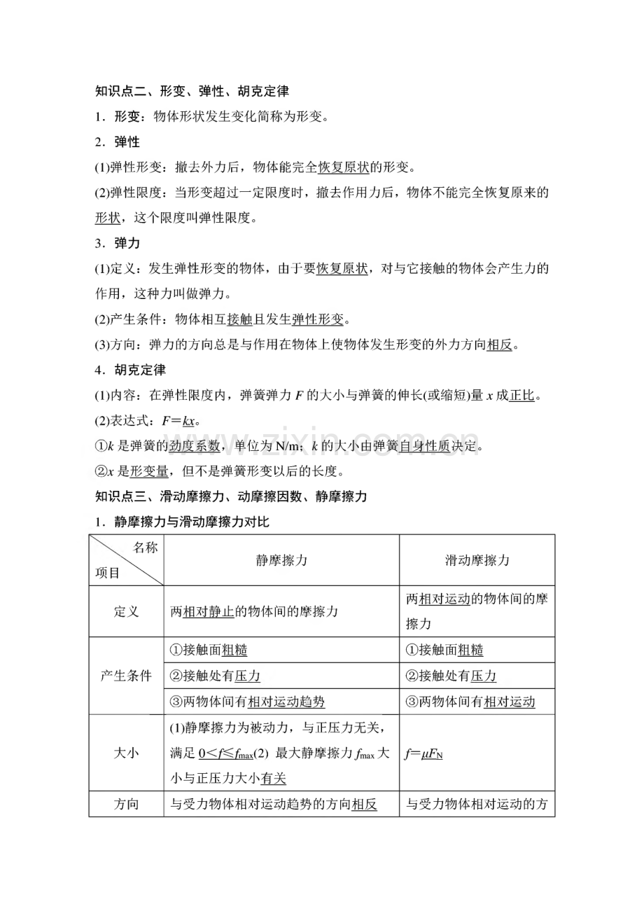 高考物理（粤教版）总复习讲义：第二章 相互作用.pdf_第2页