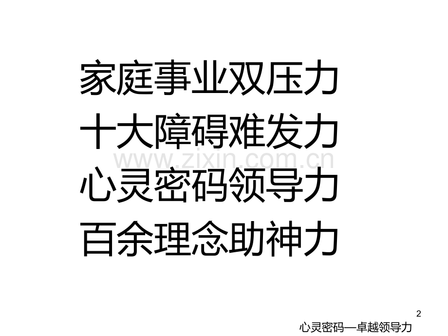 经典实用有价值的企业管理培训：心灵密码与卓越领导力(孟昭春)-.ppt_第2页