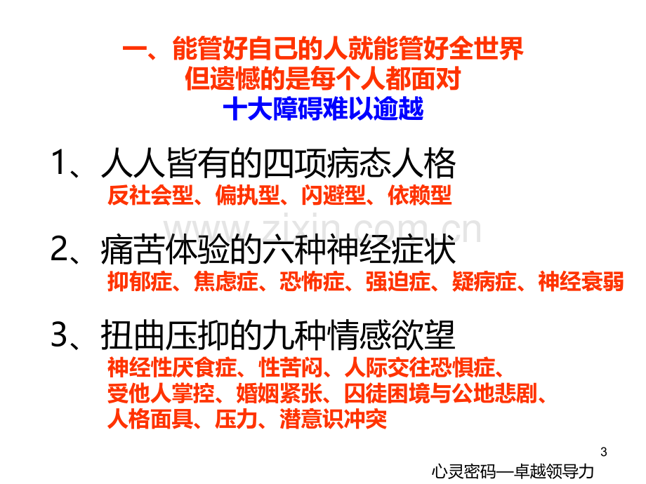 经典实用有价值的企业管理培训：心灵密码与卓越领导力(孟昭春)-.ppt_第3页