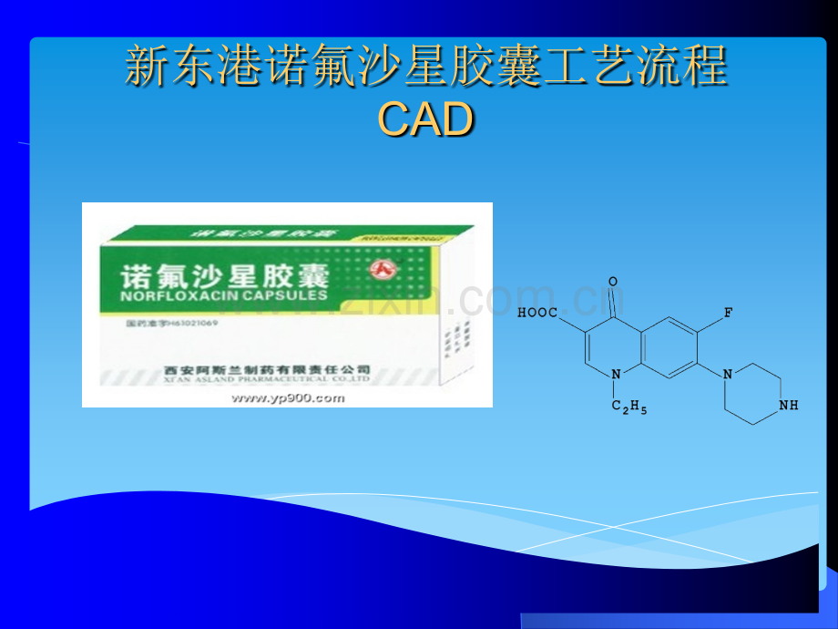 诺氟沙星生产工艺流程设计.ppt_第1页