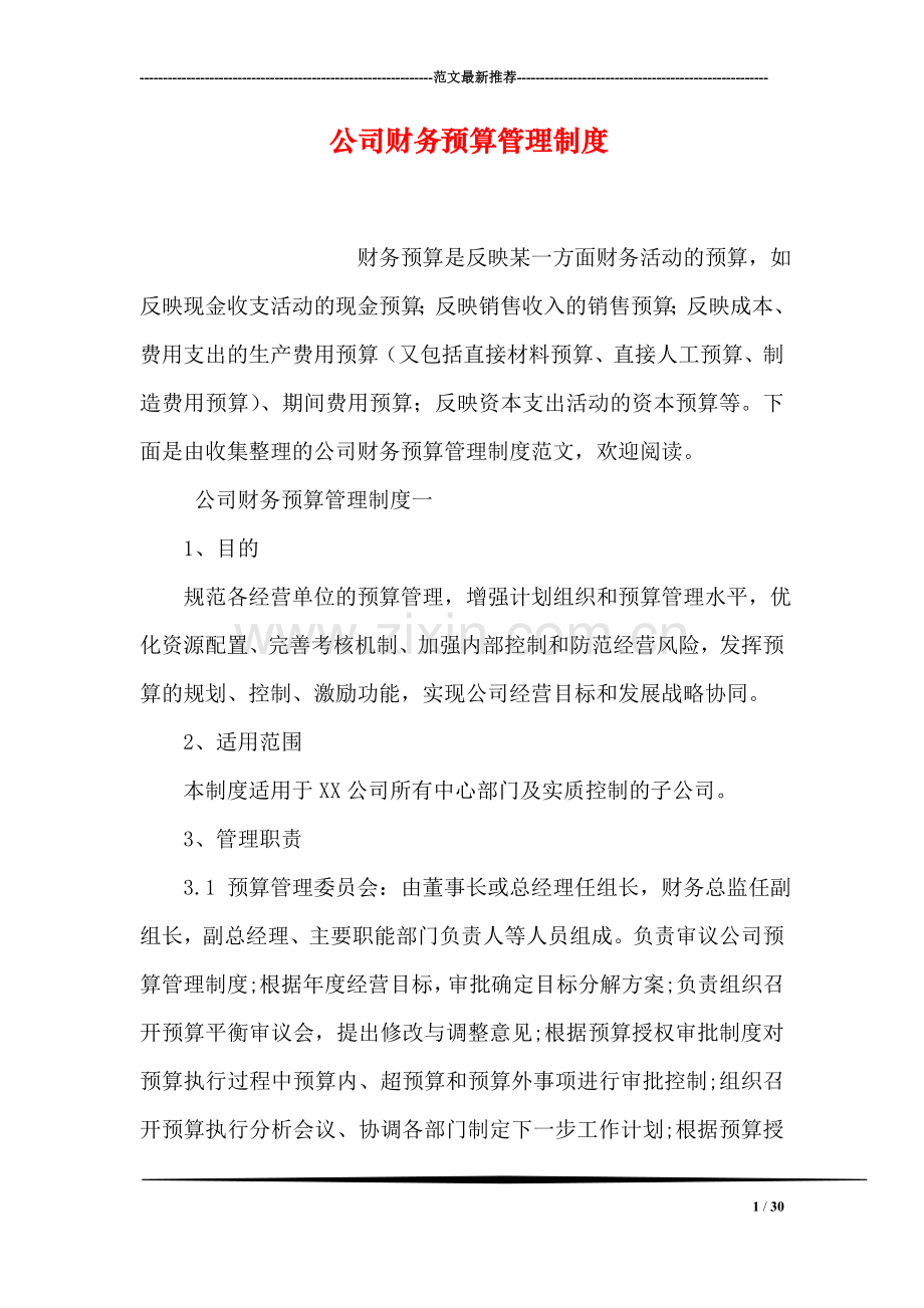 公司财务预算管理制度.doc_第1页