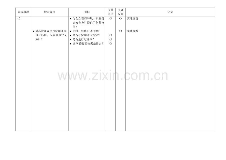 质量环境和职业健康安全管理检查表.doc_第3页