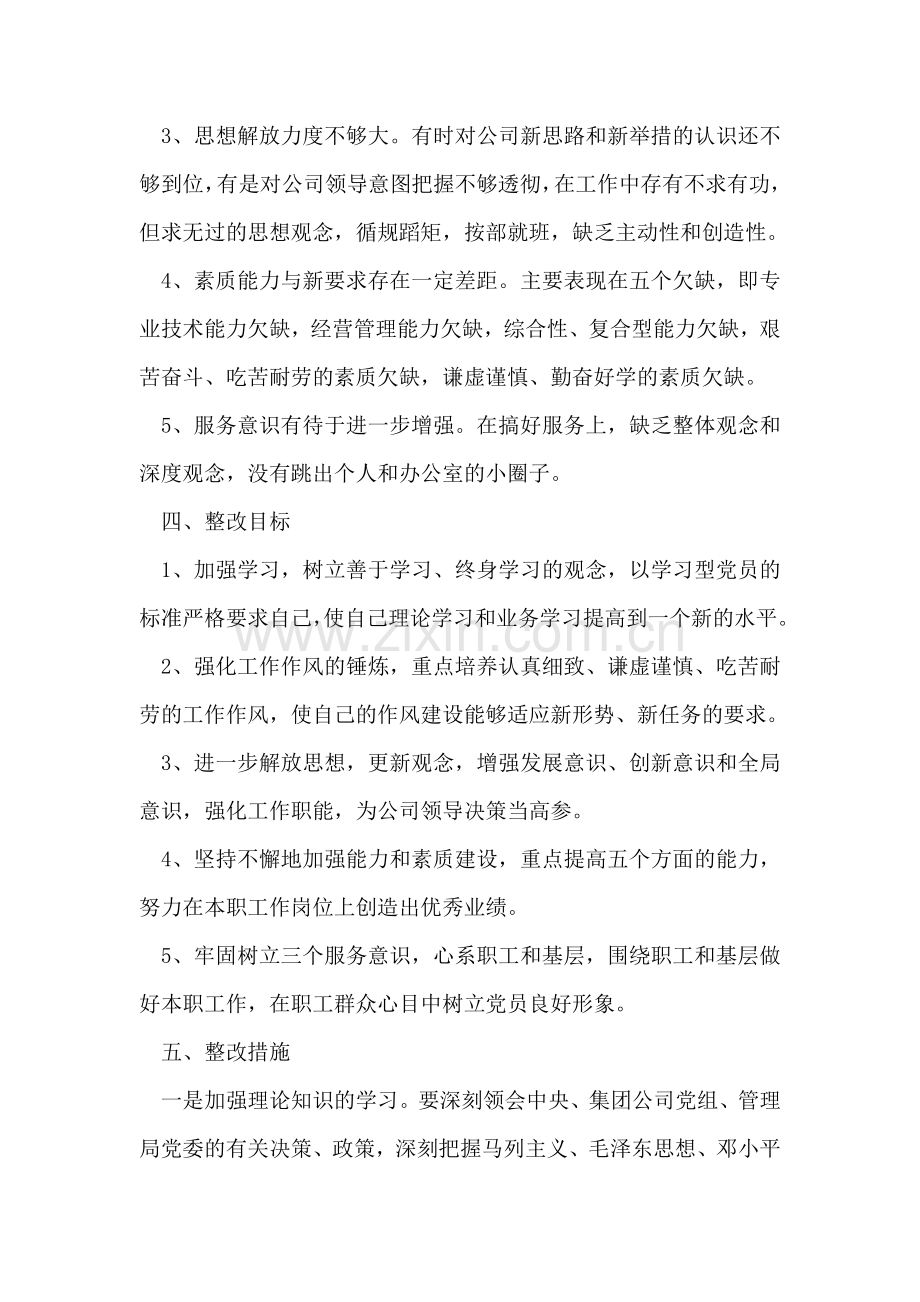 公司党委办公室个人整改报告范文.doc_第2页