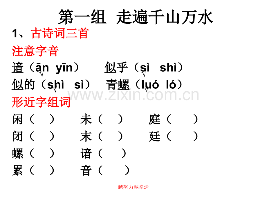 精编四年级下册语文期中复习.pptx_第1页