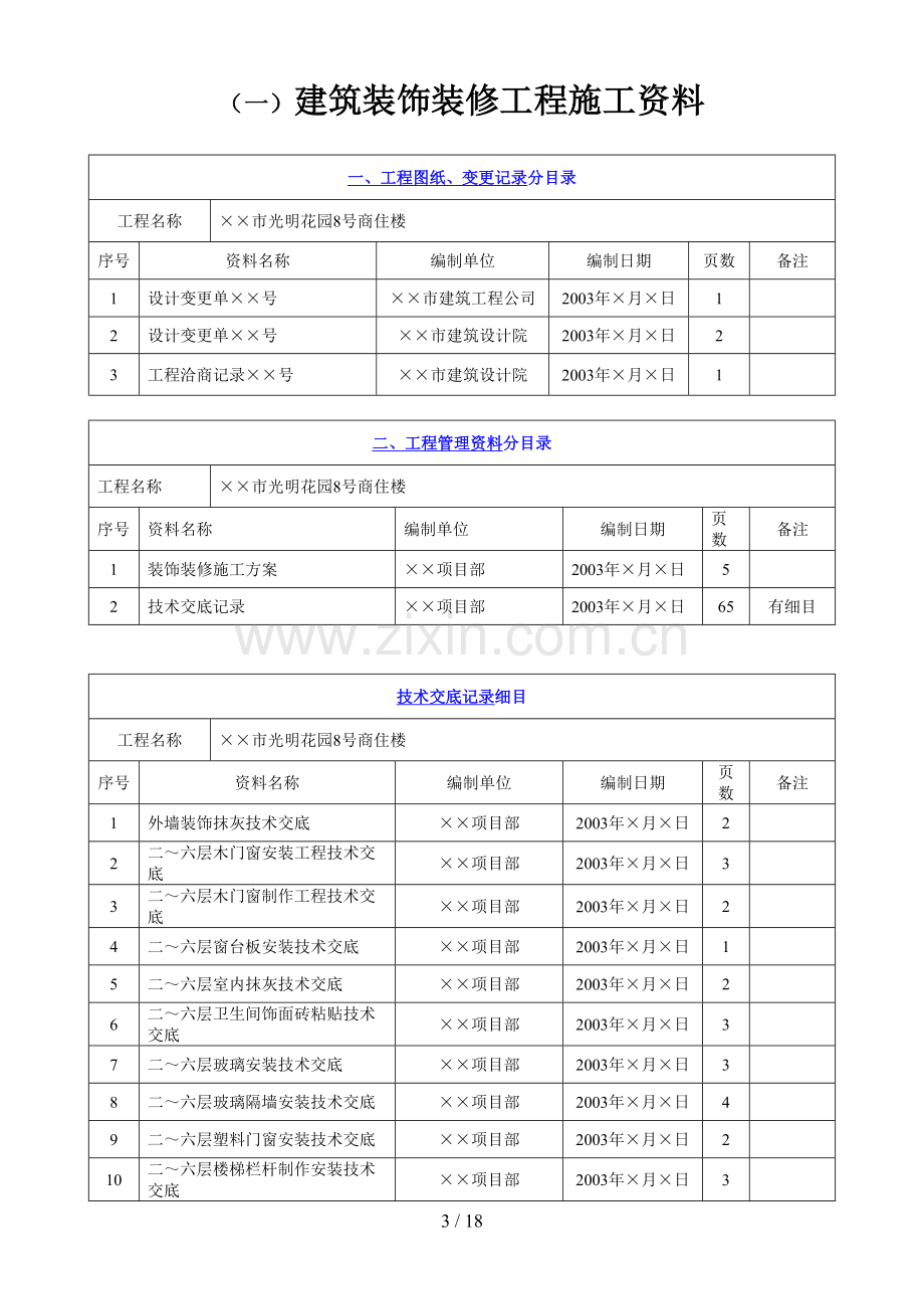 装饰装修工程施工资料.doc_第3页