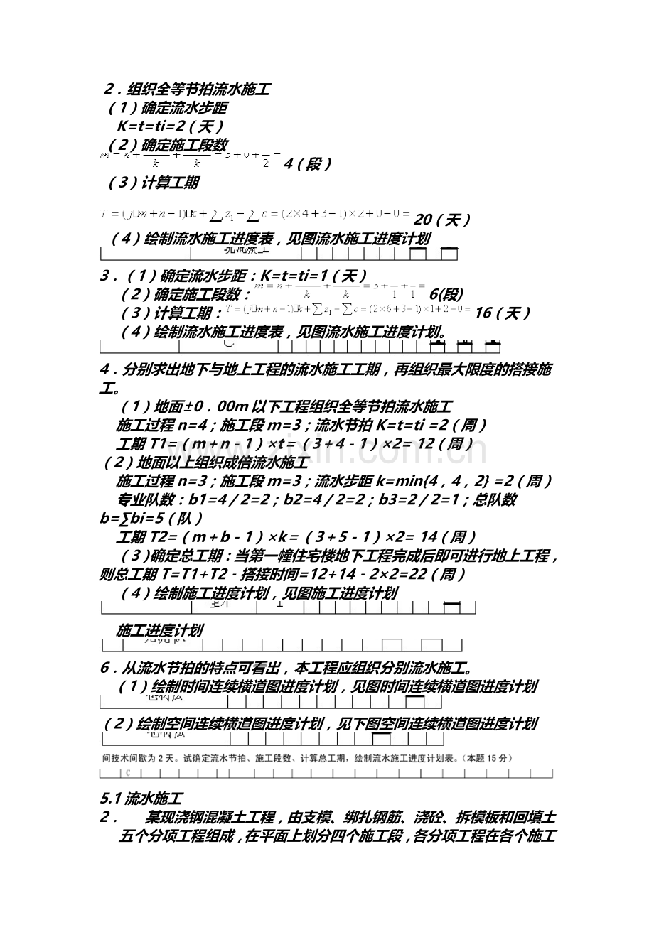 中南大学施工组织与工程造价归纳横道图处理版建筑业.docx_第2页