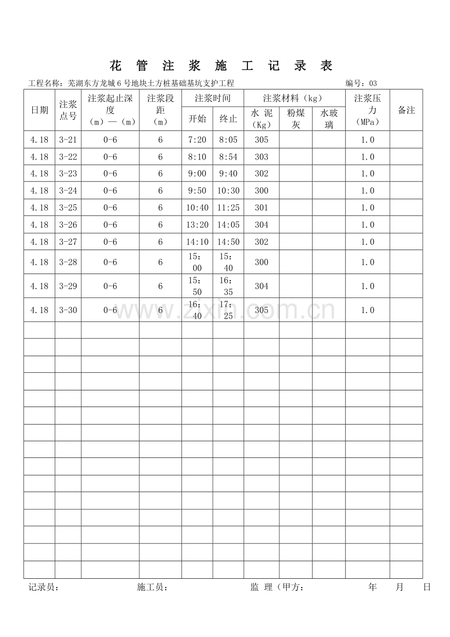 注浆施工记录表.docx_第3页