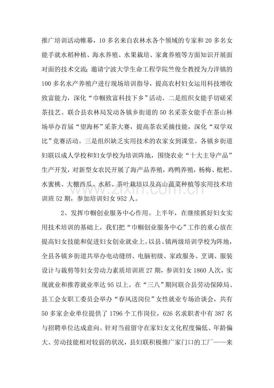 县妇联系统半年度工作会议上的工作报告.doc_第2页