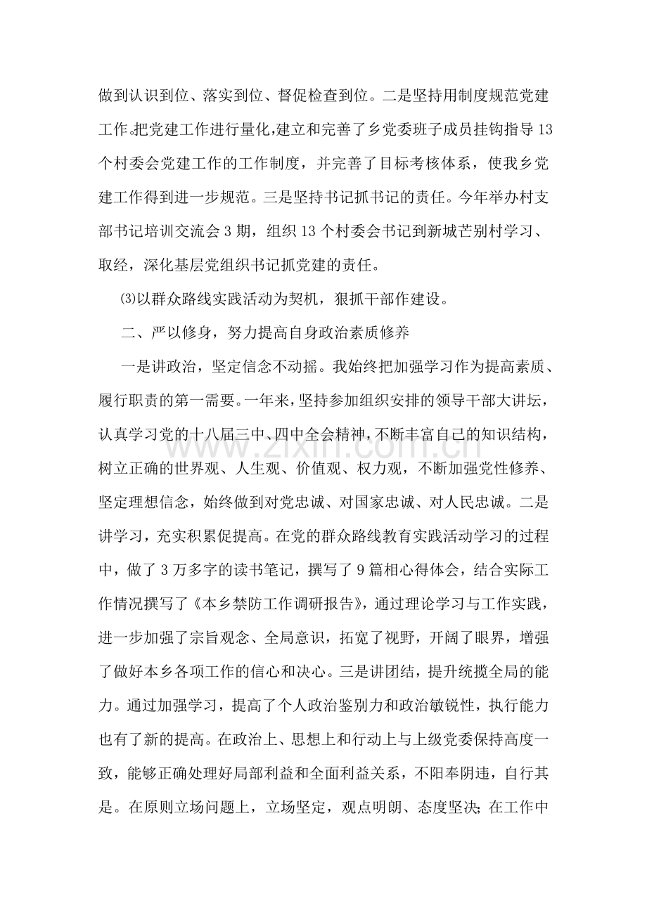 乡党委书记个人述职述廉报告.doc_第2页