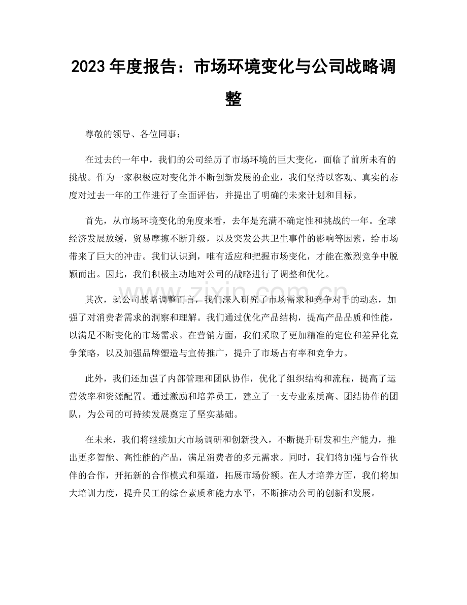 2023年度报告：市场环境变化与公司战略调整.docx_第1页