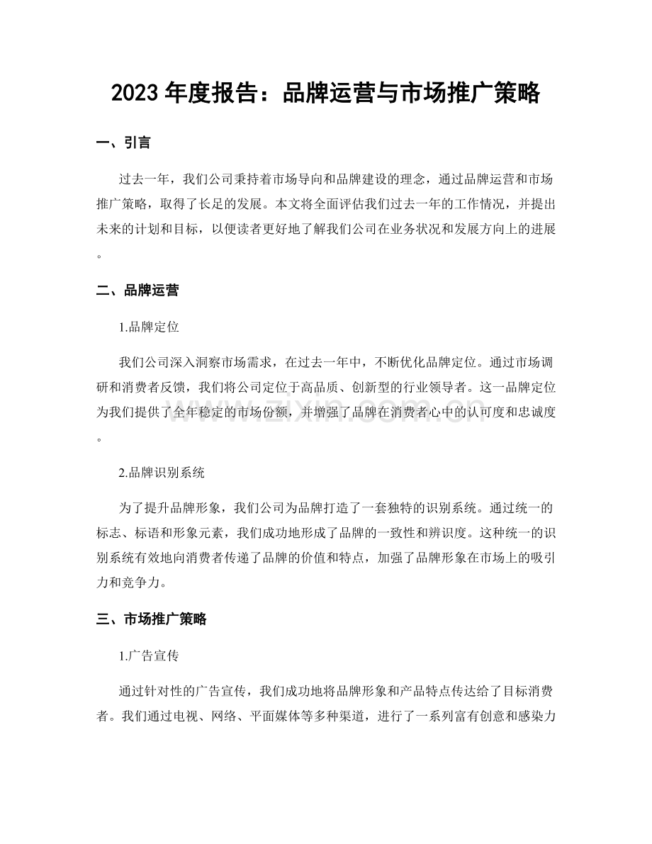 2023年度报告：品牌运营与市场推广策略.docx_第1页