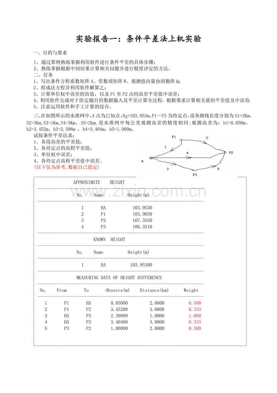 测量平差基础上机实验报告.docx_第2页