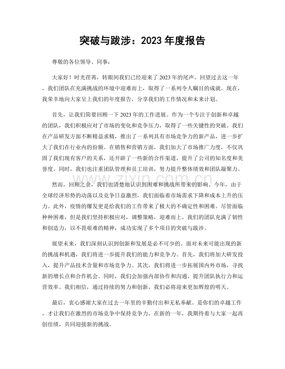 突破与跋涉：2023年度报告.docx_第1页