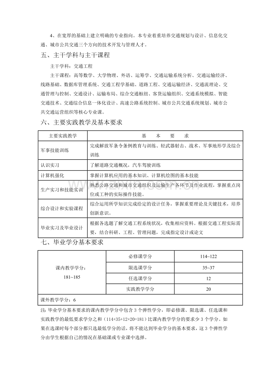 交通工程专业培养计划西南交通大学交通运输与物流学院.doc_第2页