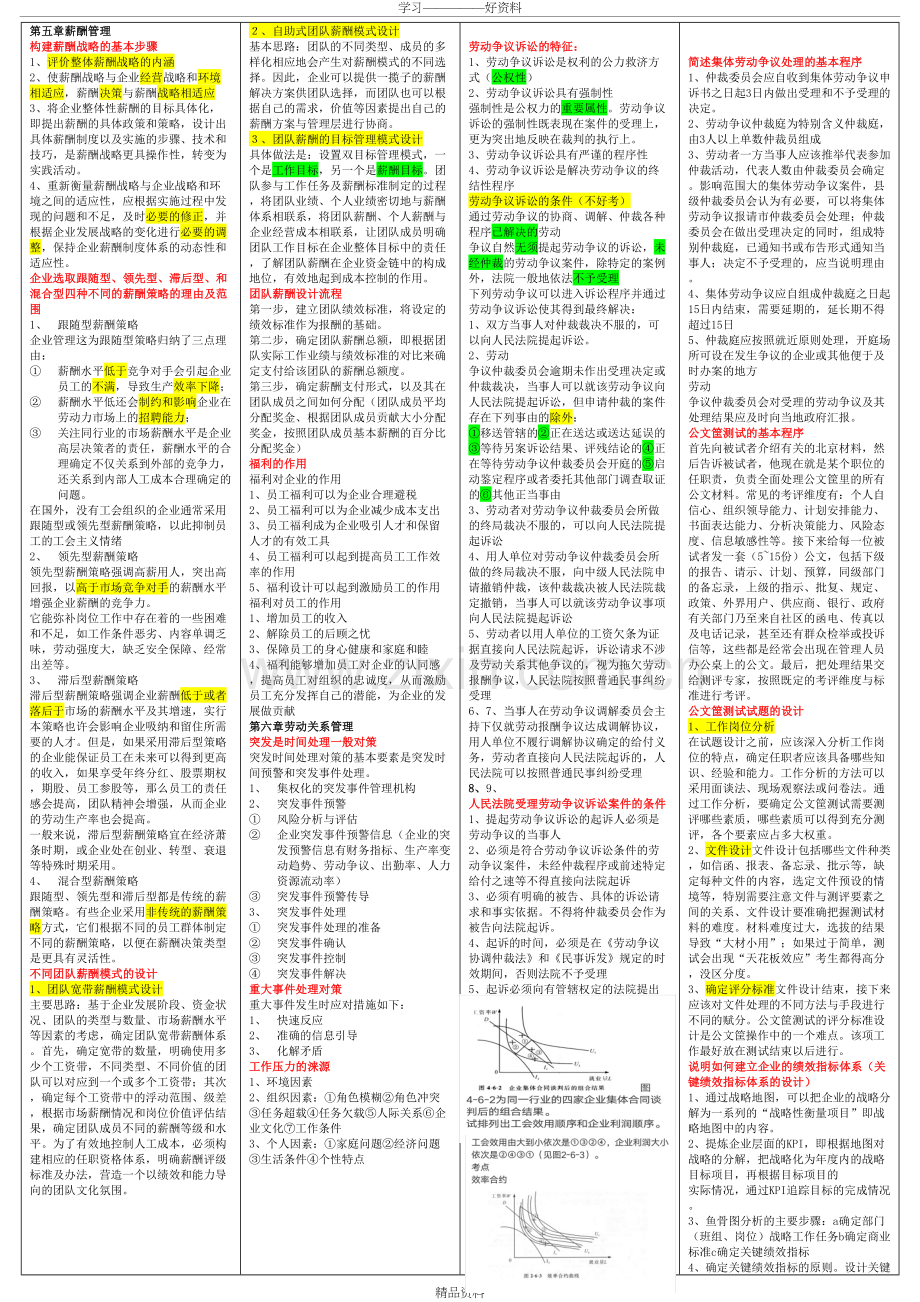 人力资源一级重点(打印版)word版本.doc_第3页