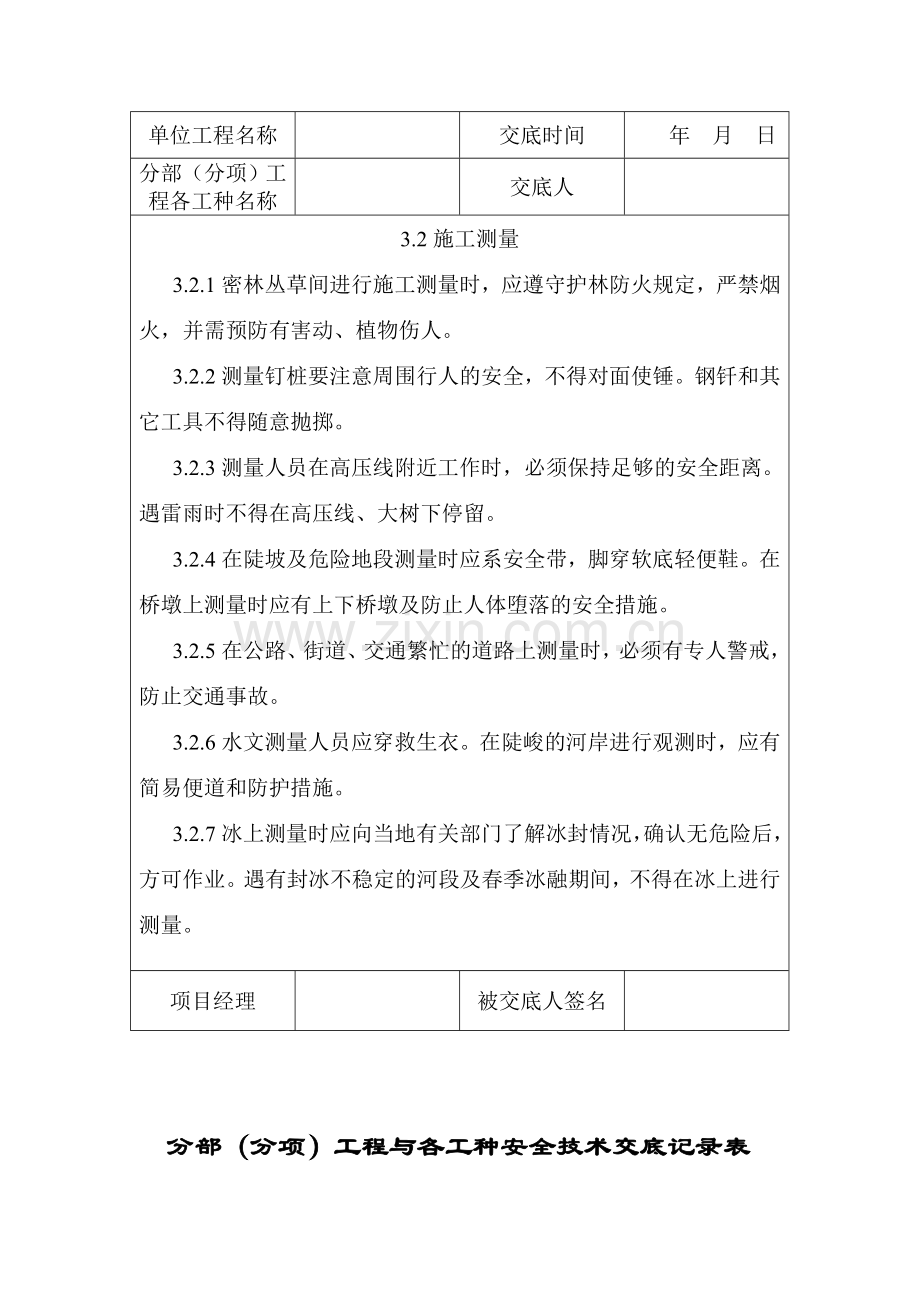 分部分项工程与各工种安全技术交底记录表1.docx_第3页