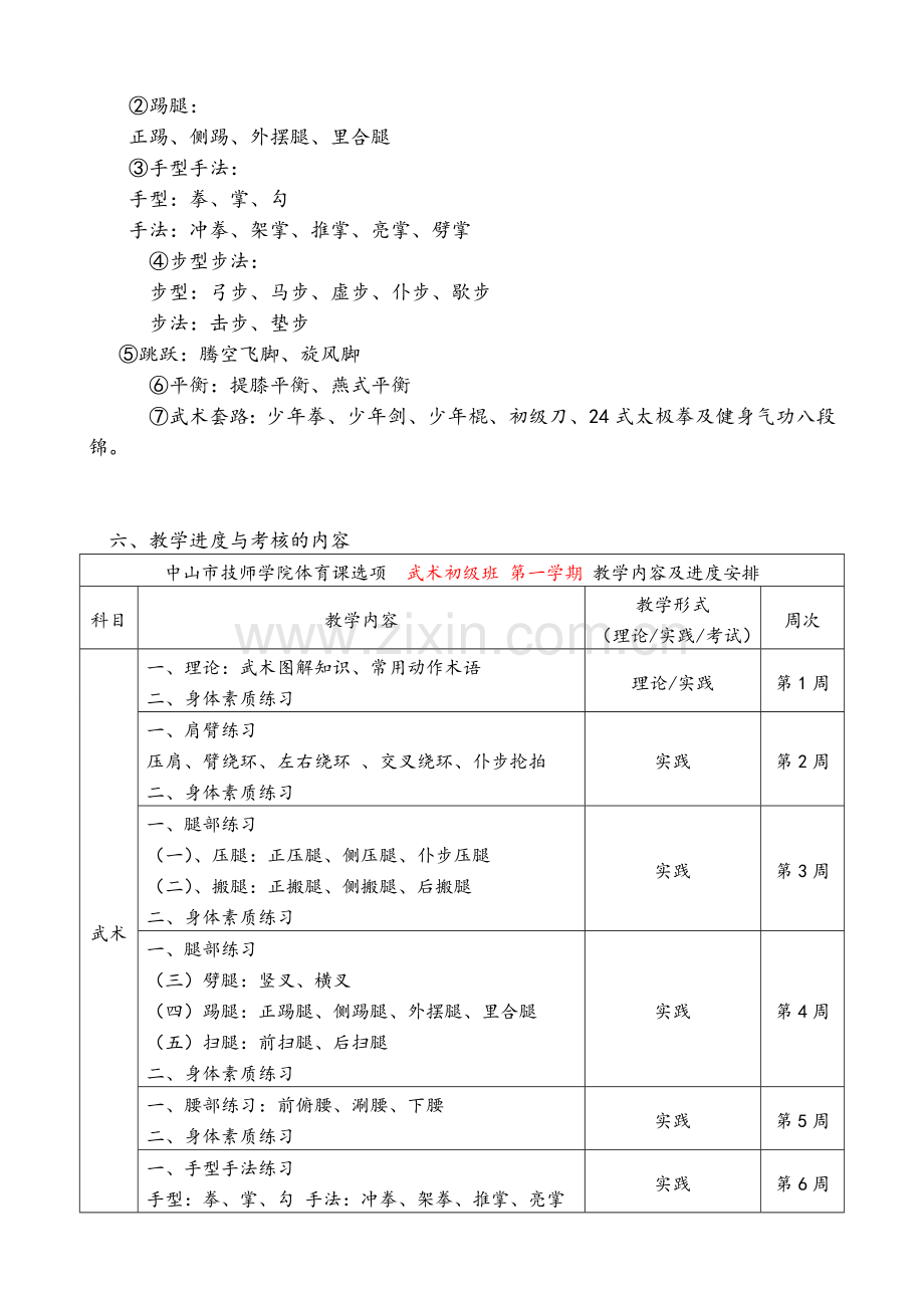 武术课程教学大纲.doc_第3页