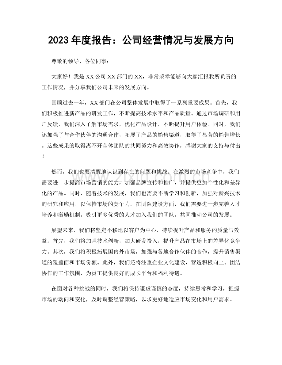 2023年度报告：公司经营情况与发展方向.docx_第1页