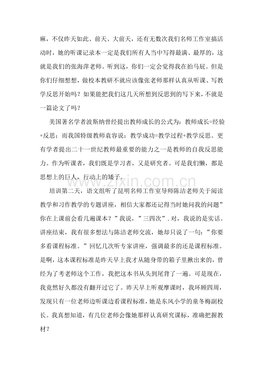 乡村小学骨干教师培训总结发言稿.doc_第2页