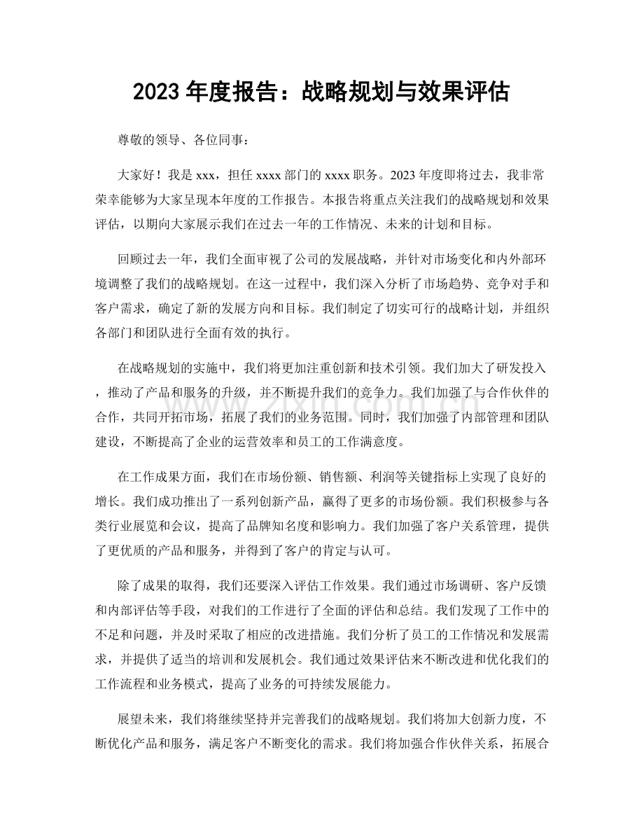 2023年度报告：战略规划与效果评估.docx_第1页