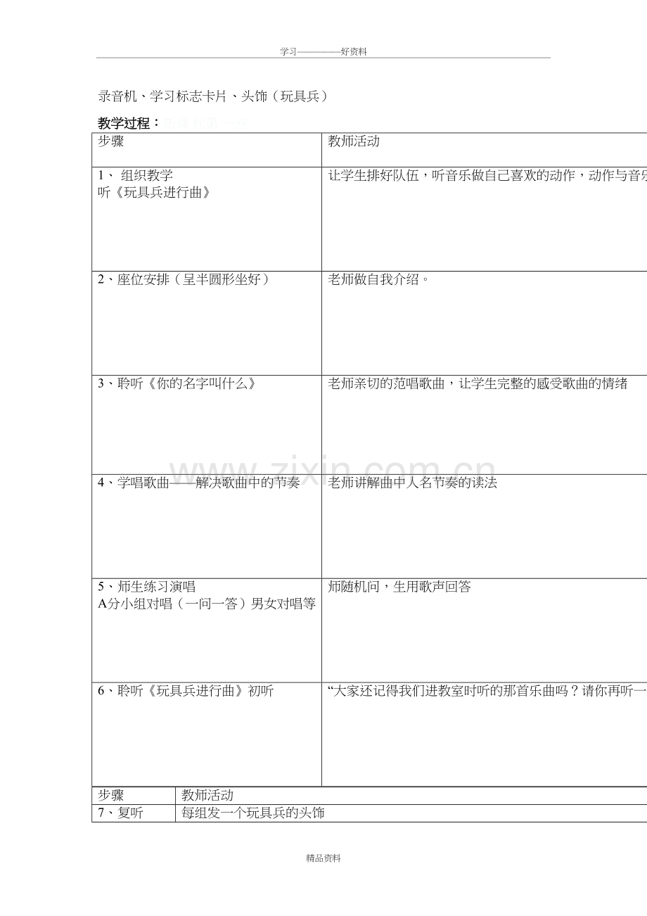 人教版小学一年级音乐上册全册全套教案说课讲解.doc_第3页