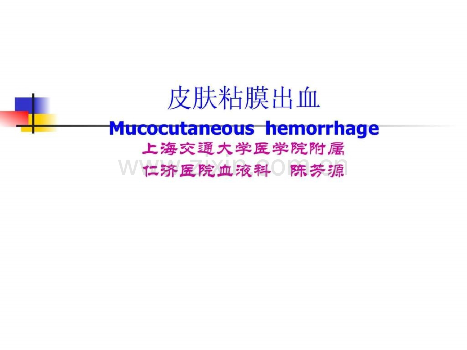 皮肤黏膜出血凝血机制.pptx_第1页