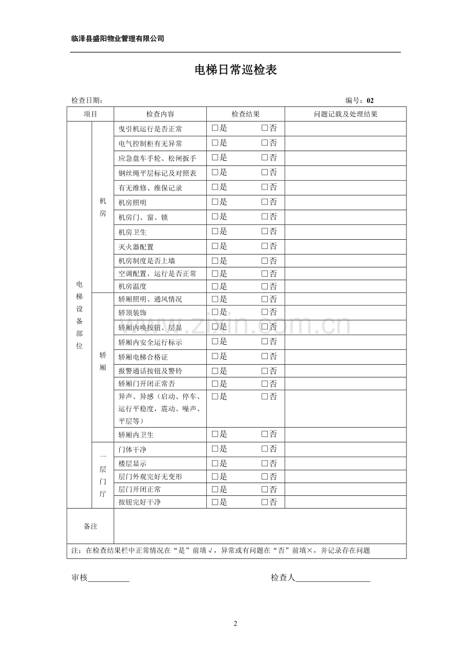 物业现场检查表.doc_第2页