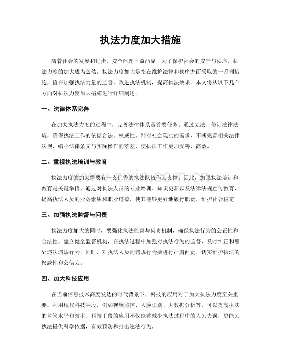 执法力度加大措施.docx_第1页