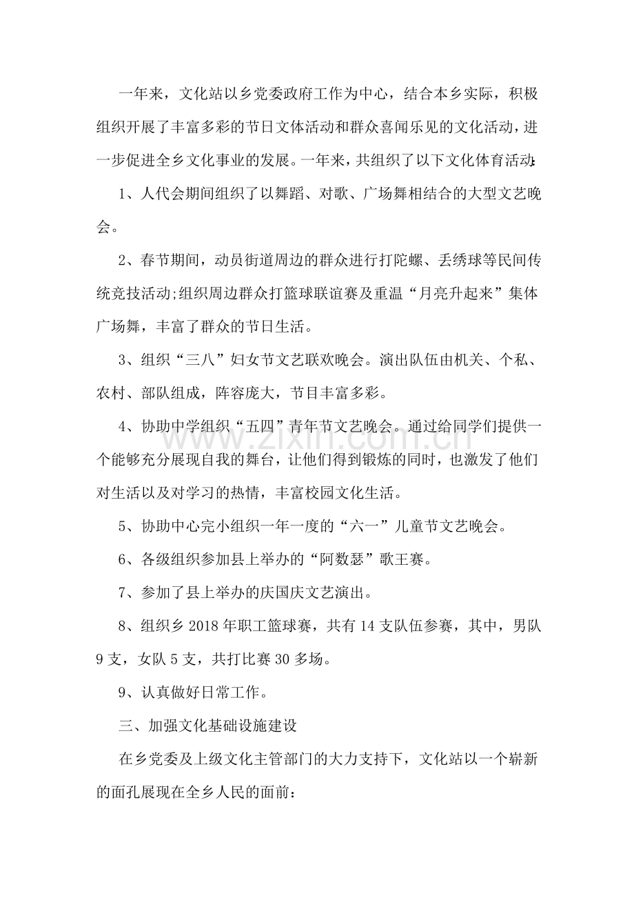 乡镇文化站年度汇报小结.doc_第2页