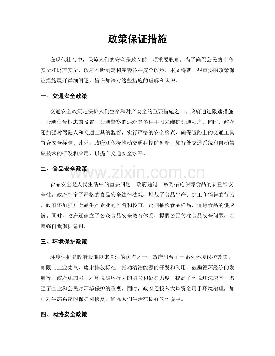 政策保证措施.docx_第1页