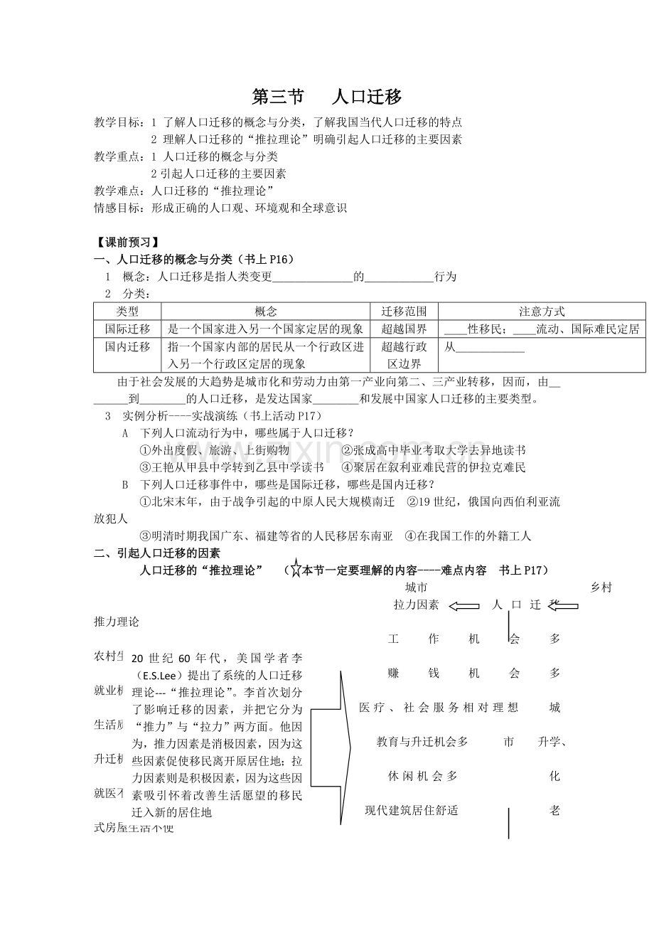 高一地理人口迁移城市化过程对地理环境的影响.doc_第1页