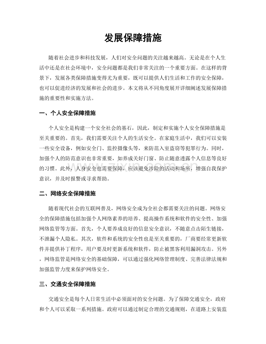 发展保障措施.docx_第1页