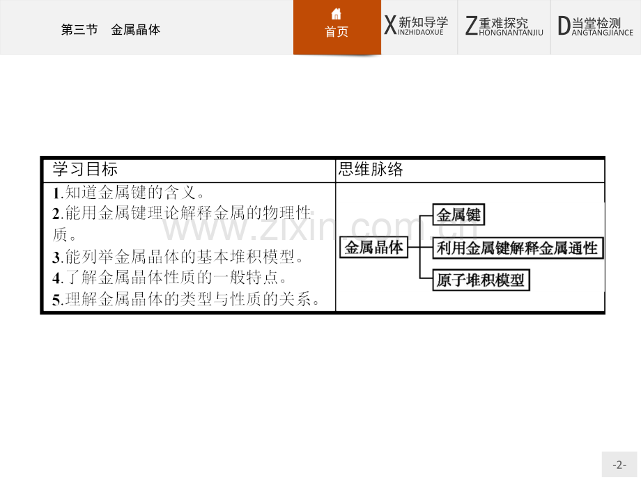 高二化学人教版选修333金属晶体44张.pptx_第2页