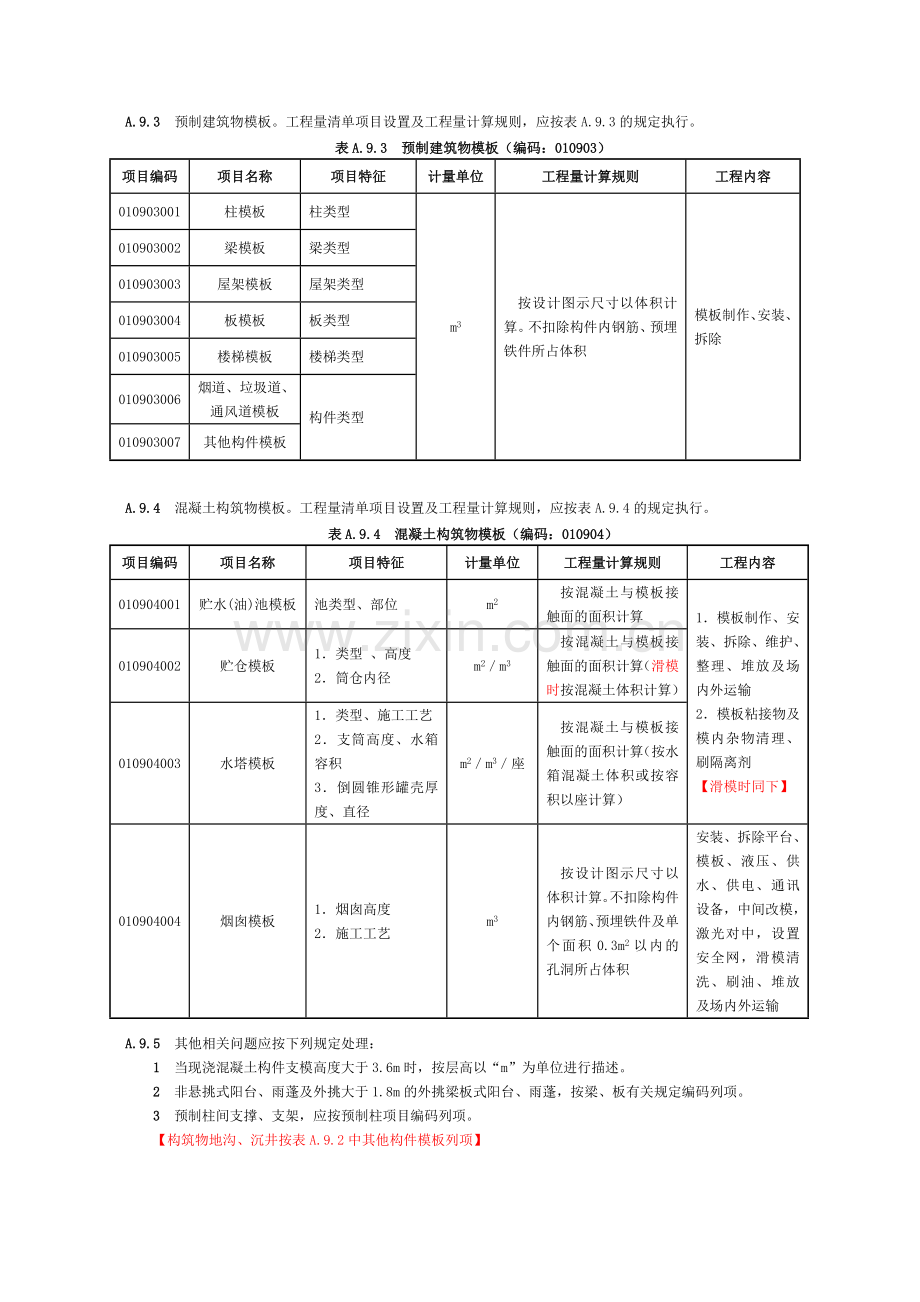 08工程量清单规范措施清单项目及计算规则浙江省补充2009125附件2.doc_第3页