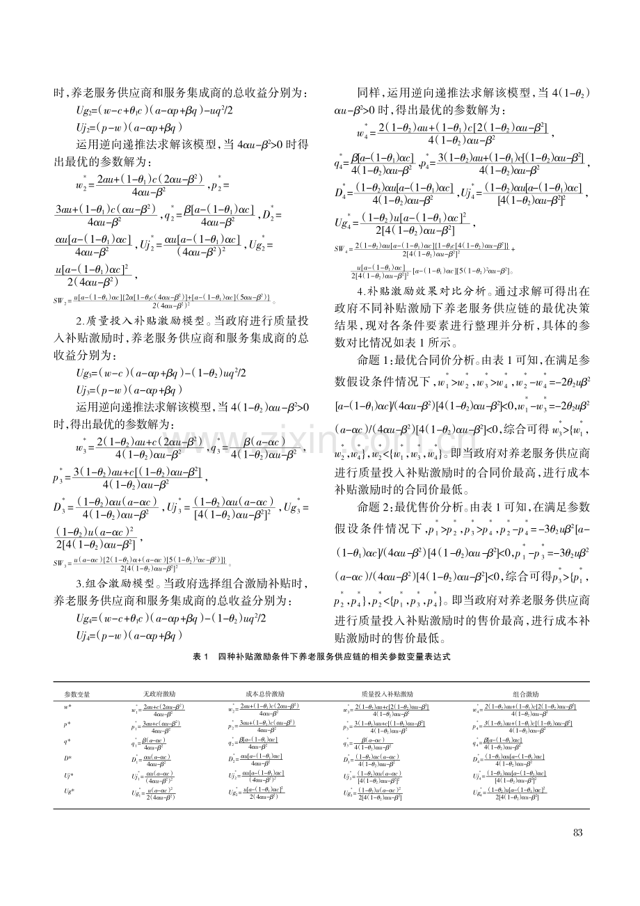 服务质量激励下养老服务供应链补贴策略及效果研究.pdf_第3页