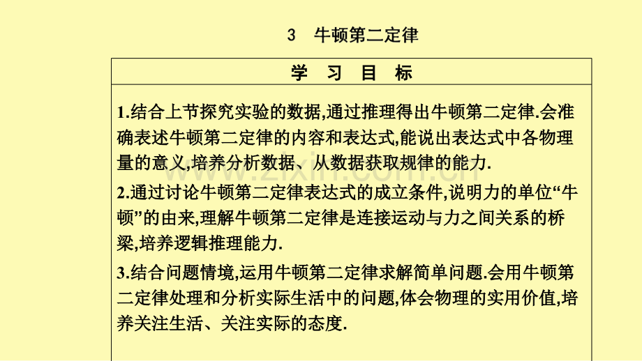 高中物理第四章运动和力的关系3牛顿第二定律课件新人教版必修第一册.ppt_第2页