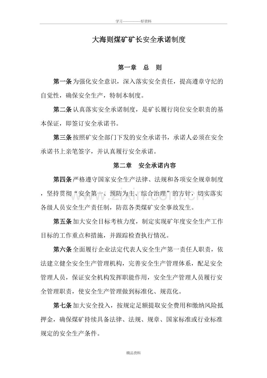 大海则煤矿矿长安全承诺制度教学总结.doc_第2页