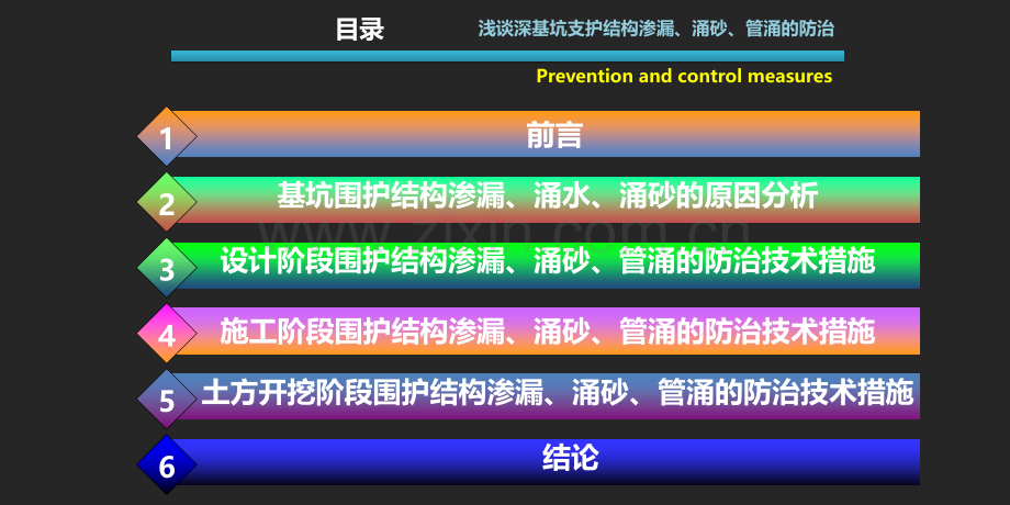 浅谈深基坑支护结构渗漏涌砂管涌的防治.pptx_第1页