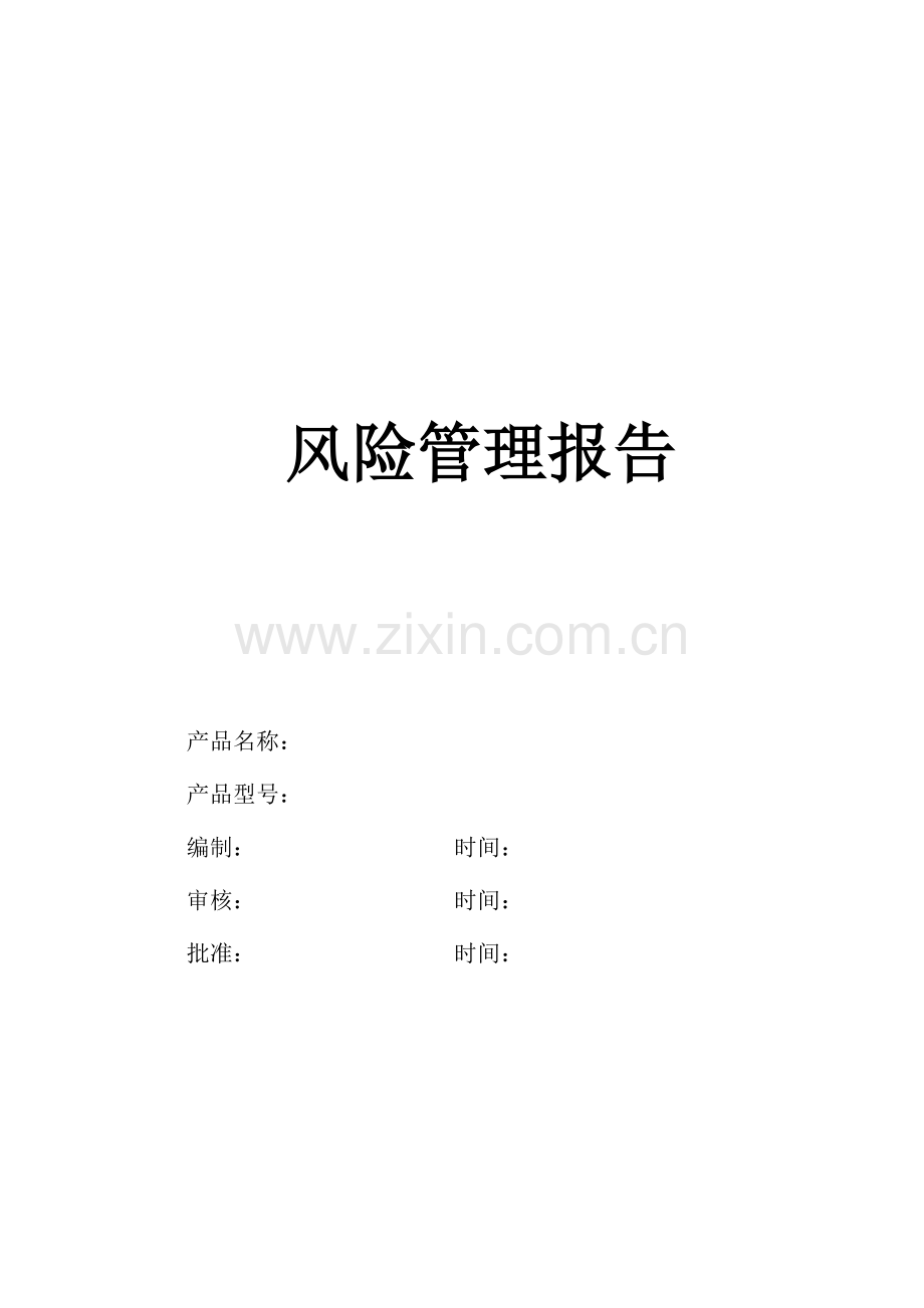 iso14971风险管理报告模板要点.doc_第1页