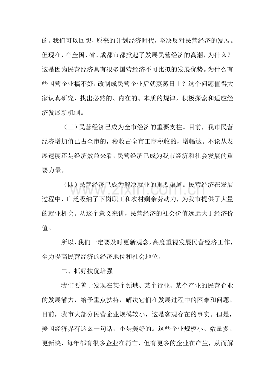 在全市发展民营经济工作暨表彰会上的讲话.doc_第2页