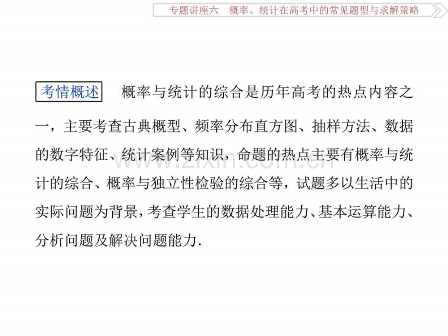 优化方案高考总复习数学文新课标专题讲座六.pptx_第1页